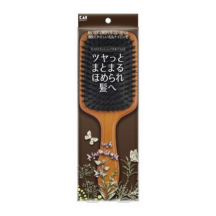 【単品10個セット】 KQ3194 ミックスクッションパドルブラシL 貝印 1個(代引不可)【送料無料】