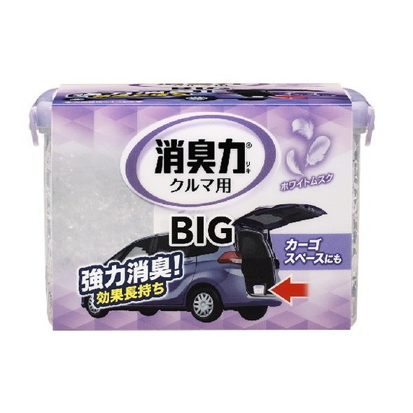 【単品18個セット】クルマの消臭力 BIG 900g 車用消臭芳香剤 ホワイトムスク エステー(代引不可)【送料無料】|リコメン堂ホームライフ館