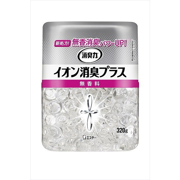 【単品15個セット】消臭力クリアビーズイオン消臭P本体無香料 320G エステー(代引不可)【送料無料】