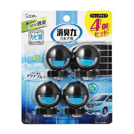 【単品20個セット】クルマの消臭力クリップタイプ4Nアクア12.8ML エステー(代引不可)【送料無料】｜リコメン堂ホームライフ館 13,237円