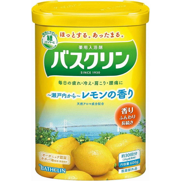 【単品10個セット】バスクリン レモンの香り 600G バスクリン(代引不可)【送料無料】