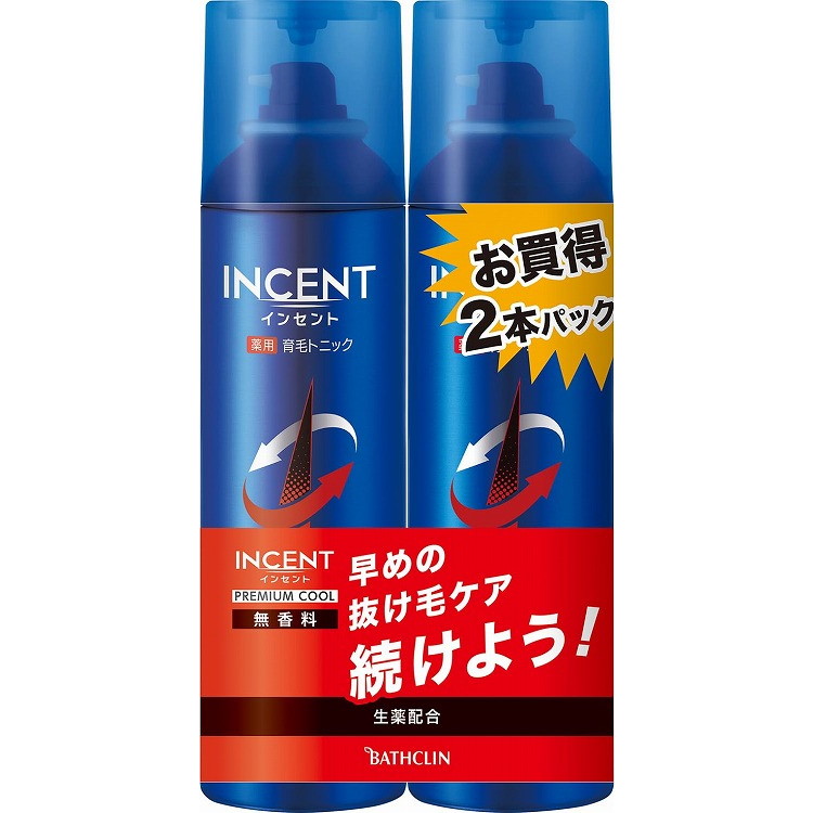 【単品16個セット】インセント 薬用育毛トニック 無香料 プレミアムクール 190Gペアパック バスクリン(代引不可)【送料無料】|リコメン堂ホームライフ館