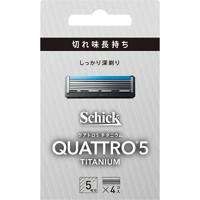 【単品7個セット】クアトロ5チタニウム替刃(4コ入) シック・ジャパン(代引不可)【送料無料】|リコメン堂ホームライフ館