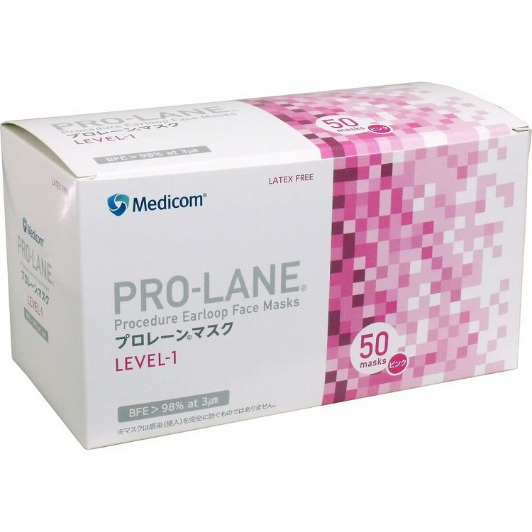 【単品18個セット】プロレーンマスクピンク 50枚 ARメディコムインクアジア(代引不可)【送料無料】｜リコメン堂ホームライフ館