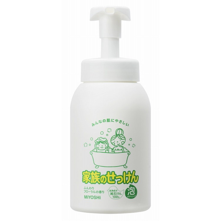 【単品11個セット】家族のせっけん泡ボディソープ 600ml ミヨシ石鹸(代引不可)【送料無料】