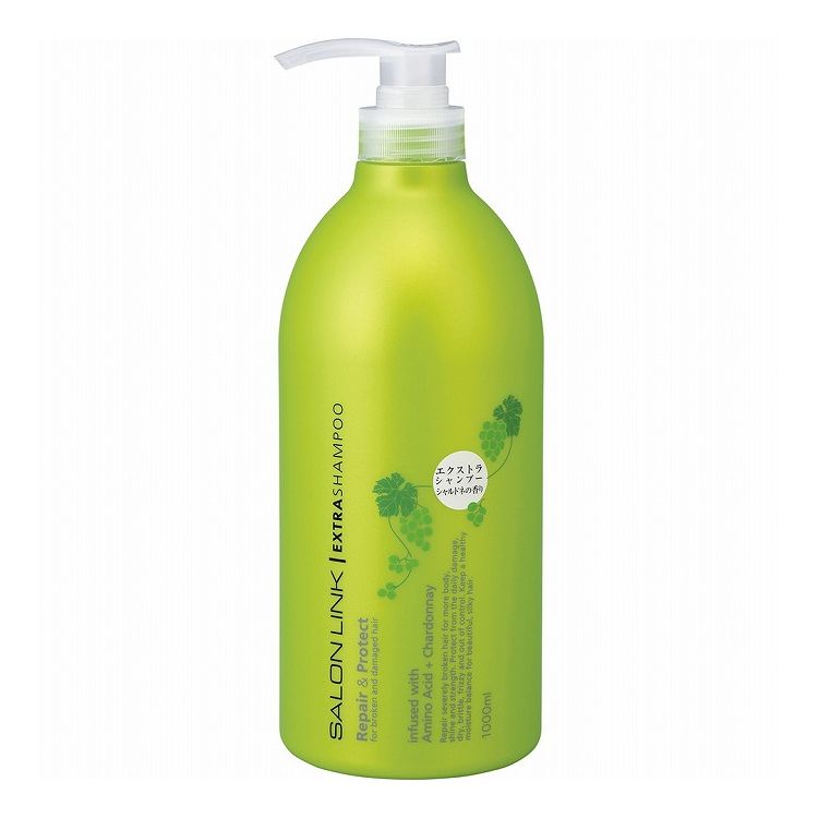 【単品10個セット】サロンリンク エクストラ シャンプー シャルドネの香り 熊野油脂 1000mL(代引不可)【送料無料】