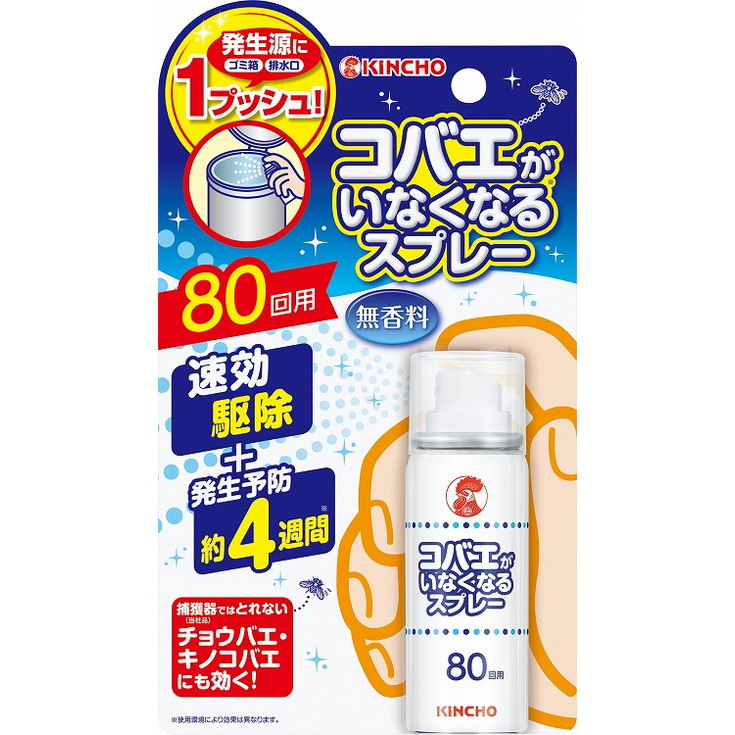 【単品20個セット】コバエがいなくなるスプレー80回用 大日本除虫菊(代引不可)【送料無料】