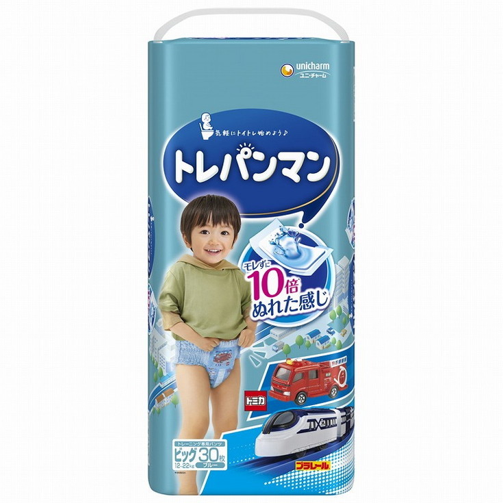 【単品9個セット】トレパンマンブルービッグ30枚 ユニ・チャーム(代引不可)【送料無料】|リコメン堂ホームライフ館