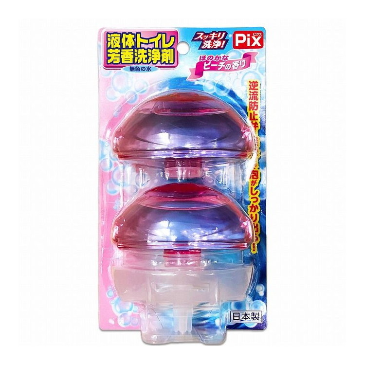 【単品14個セット】 液体トイレ芳香洗浄剤本体2個ピーチの香り ライオンケミカル(代引不可)【送料無料】