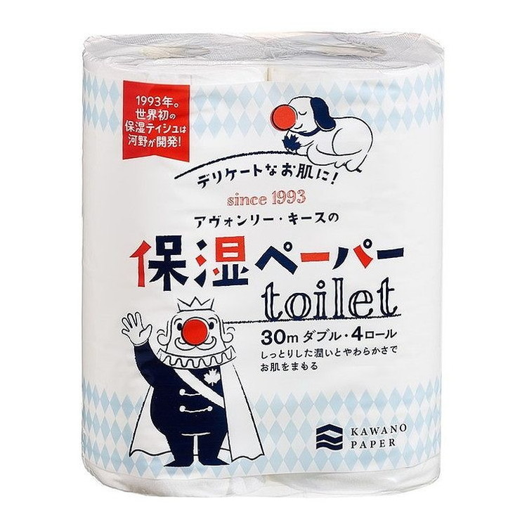 【単品18個セット】 アヴォンリーキース保湿ペーパートイレット4R.. 河野製紙株式会社(代引不可)【送料無料】