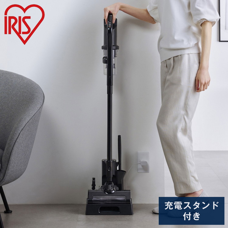 【置くだけ申し受ける照明ランプ付き添い人】アイリスオーヤマ コードレス 洗い濯ぎ機 サイクロンスティッククリーナー 申し受ける式 黒いこと 黒 SCD-185PM-B 照明ランプ 静電モップ 喨喨たる取り合わせ積み上げる IRIS OHYAMA(代引不可)【貨物輸送無料】
