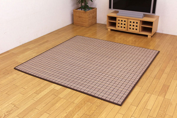 カラー糸使用 ふっくら竹カーペット 『DDXダッヂ』 180×180cm(中材:ウレタン13mm)(代引不可)【送料無料】|リコメン堂ホームライフ館