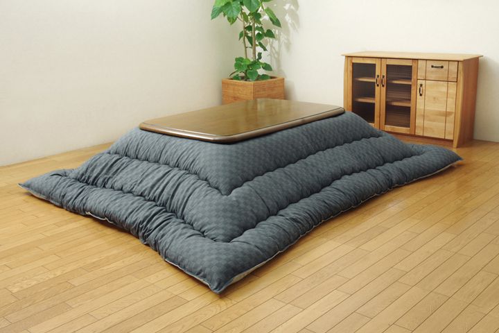 こたつ布団 長方形 インド綿 こたつ布団単品 『クレタ』 グレー 205x245cm(代引不可)【送料無料】｜リコメン堂ホームライフ館