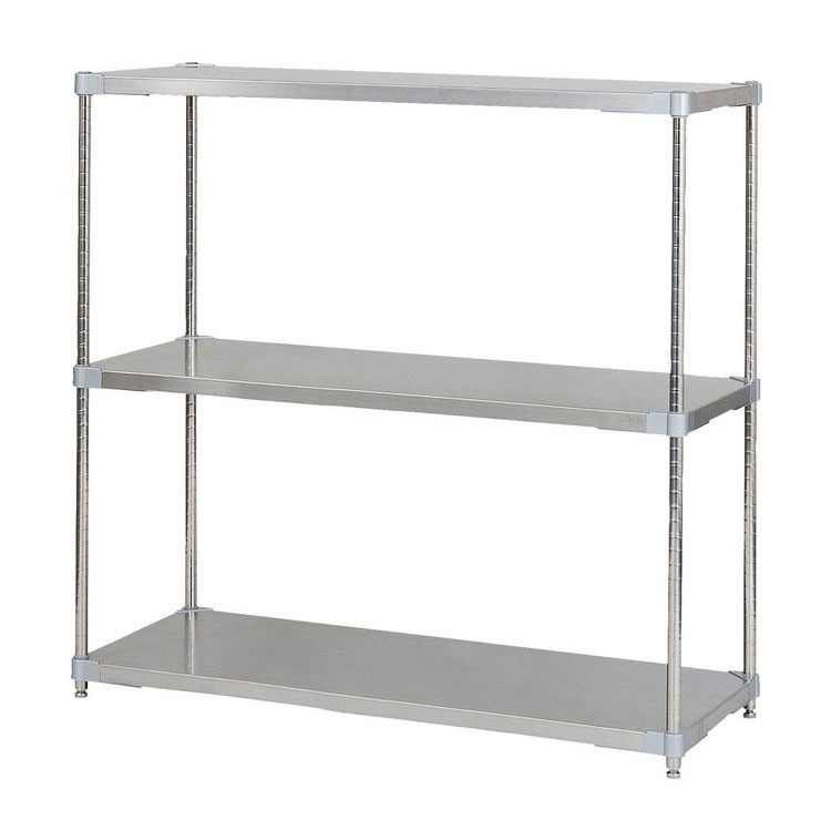 【※法人様限定販売】【燕三条製】 PROFACE SUS304ステンレスソリッドシェルフ3段 460×1200×1200 SUS304ステンレスポール スチールラック スチールシェルフ ラック キッチンラック レンジラック(代引不可)【送料無料】|リコメン堂ホームライフ館