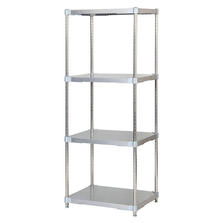 【※法人様限定販売】【燕三条製】 PROFACE SUS304ステンレスソリッドシェルフ4段 460×600×1500 SUS304ステンレスポール スチールラック スチールシェルフ ラック キッチンラック レンジラック(代引不可)【送料無料】|リコメン堂ホームライフ館