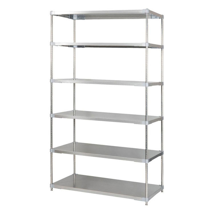 【※法人様限定販売】【燕三条製】 PROFACE SUS304ステンレスソリッドシェルフ6段 600×1200×2100 SUS304ステンレスポール スチールラック スチールシェルフ ラック キッチンラック レンジラック(代引不可)【送料無料】 94,105円