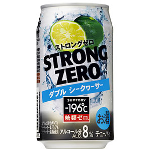 サントリー －196℃ ストロングゼロ ダブルシークヮーサー 350ml×24本(代引き不可)【送料無料】
