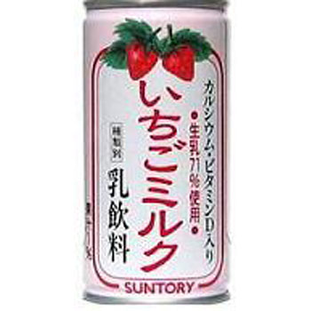 いちごみるく 楽天市場】SUNTORY いちごミルク190g缶 60本セット 【送料無料