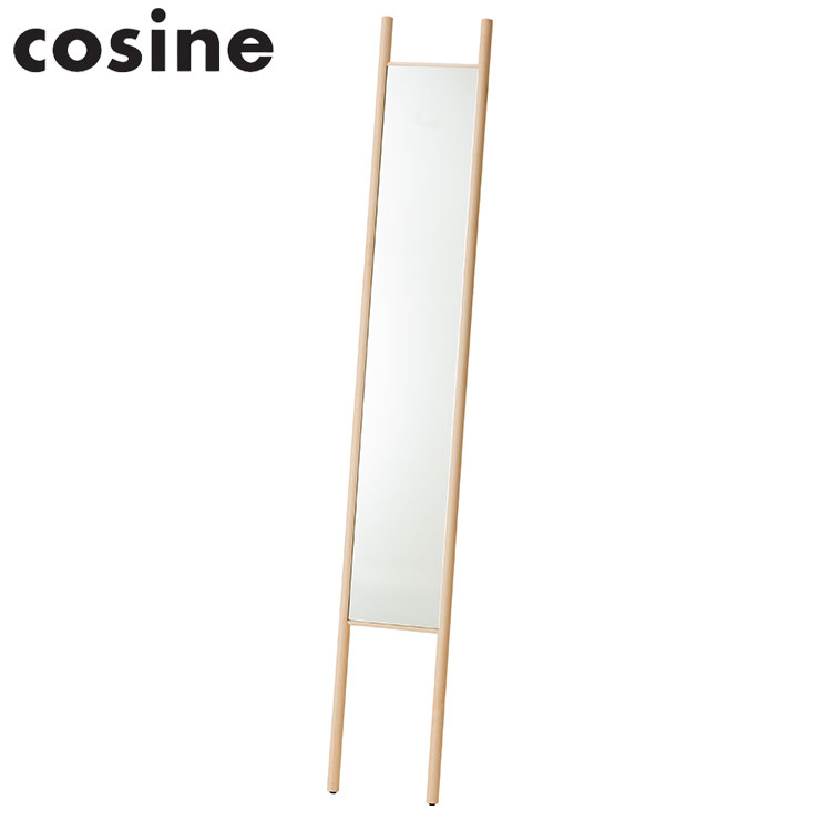 【日本製 コサイン cosine エントランス ミラー メープル】 鏡 姿見 壁掛け 全身 玄関用 無垢材 旭川家具 国産(代引不可)【送料無料】｜リコメン堂ホームライフ館