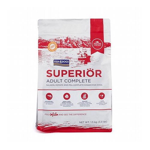 フィッシュフォードッグ スーペリア アダルト 3kg 1.5kg x2 FISH4DOGS ドッグフード フード 食品 ペットフード【送料無料】