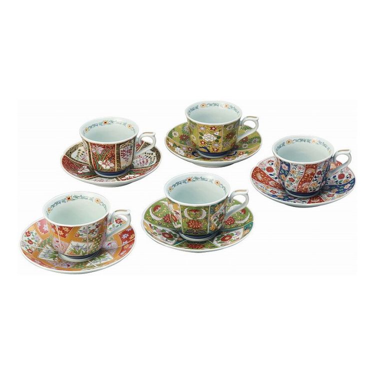 波佐見焼 春秋絵変わり 珈琲碗皿揃 037-239M 和陶器 和陶コーヒー 絵変りコーヒー 代引不可 波佐見焼 春秋絵変わり 珈琲碗皿揃 037-239M 和陶器 和陶コーヒー