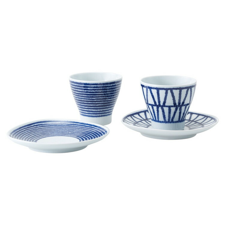 藍玉 カップ&トレーペア 波佐見焼 和陶器 20997(代引不可)【送料無料】