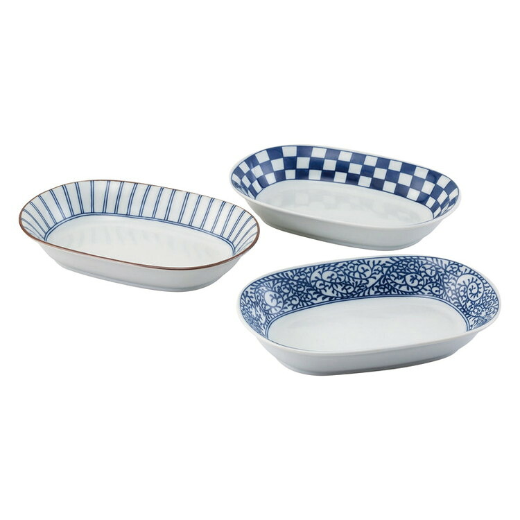 藍屋カレー鉢トリオ 美濃焼 和陶器 31026(代引不可)【送料無料】