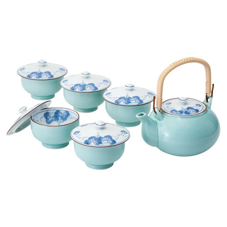掛分ぶどう M蓋付茶器揃 波佐見焼 和陶器 31074(代引不可)【送料無料】