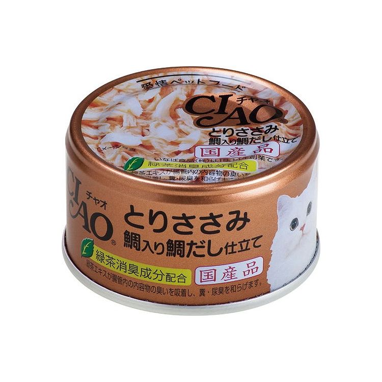 【24個セット】 CIAO とりささみ 鯛入り 鯛だし仕立て 85g x24【送料無料】