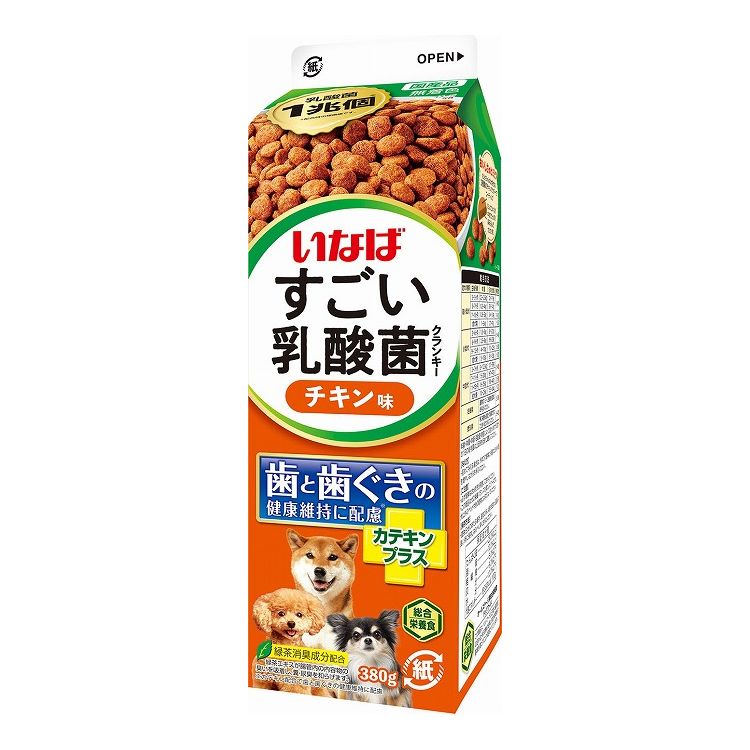 【12個仕掛ける】 いなば もの恐ろしい乳酸菌クランキー牛乳パック 意気地無し味 380g x12【貨物輸送無料】