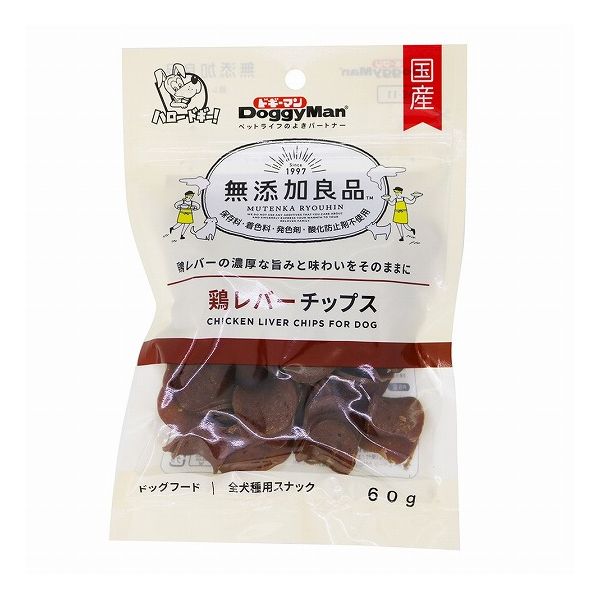【24個セット】 ドギーマン 無添加良品 鶏レバーチップス 60g x24【送料無料】
