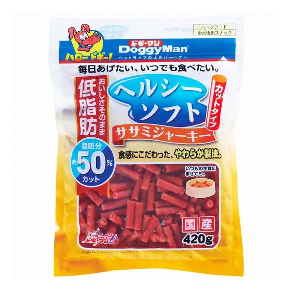【24個セット】 ドギーマン ヘルシーソフトササミジャーキー カットタイプ 420g x24【送料無料】｜リコメン堂ホームライフ館