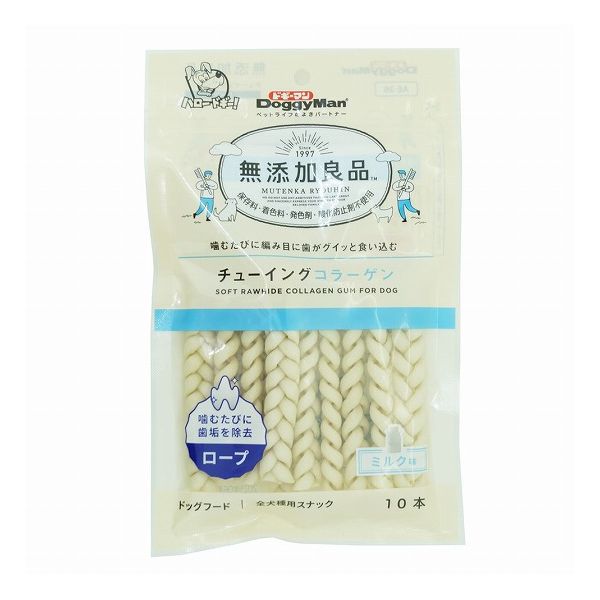 【24個仕掛ける】 ドギーマン 無つけ加える良品 チューイングコラーゲン 荷縄 10本 x24【貨物輸送無料】