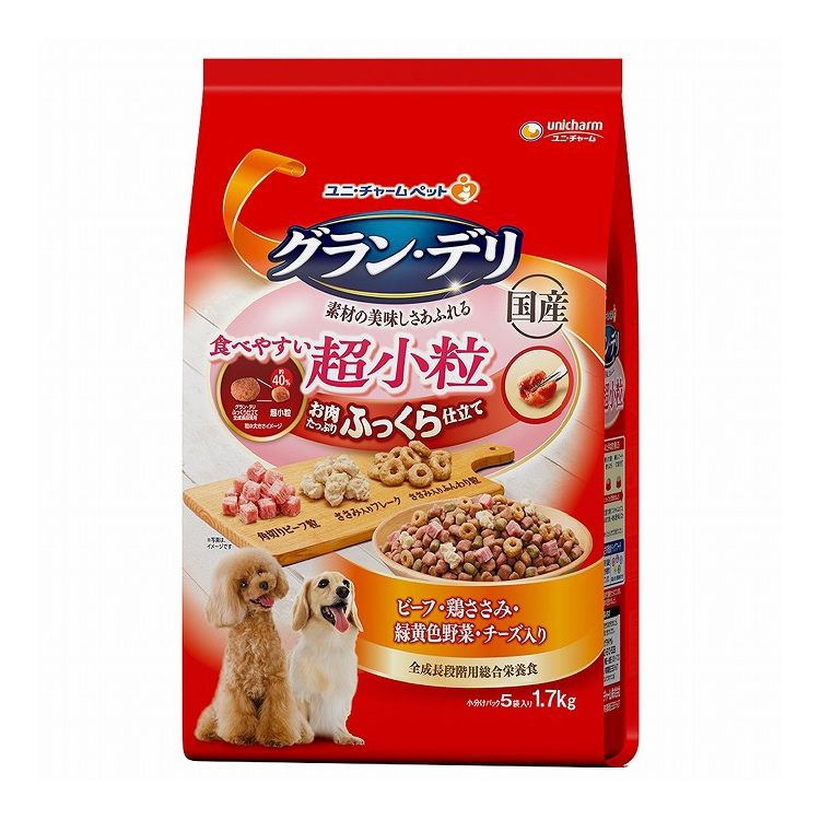 【4個セット】 ユニチャーム グラン・デリ ふっくら仕立て食べやすい超小粒 1.7kg【送料無料】