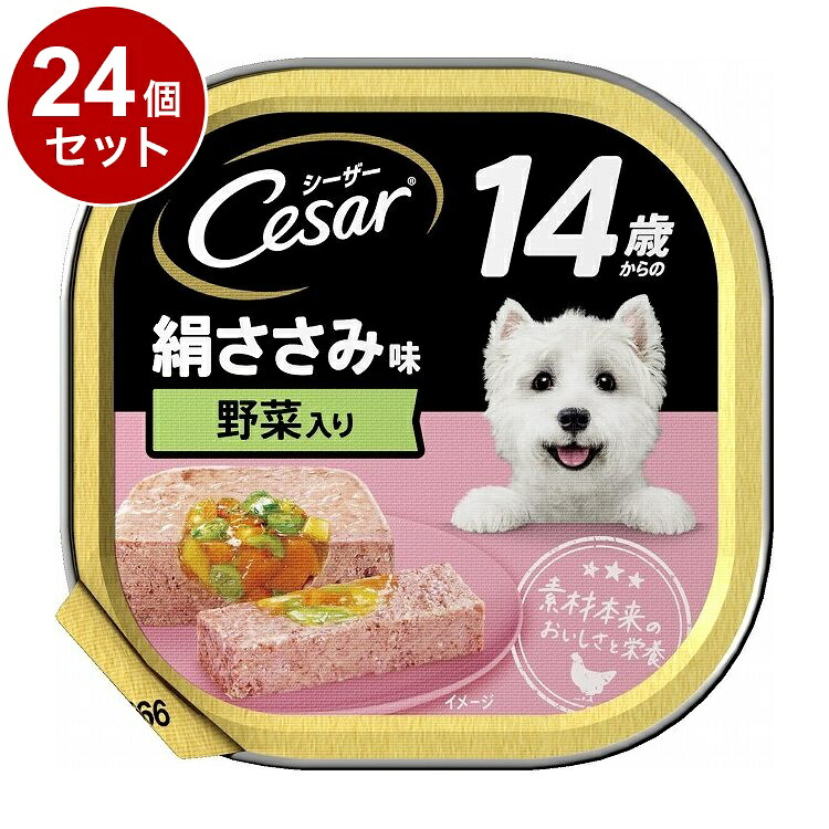 【24個セット】 シーザー 14歳からの 絹ささみ味 野菜入り 100g【送料無料】