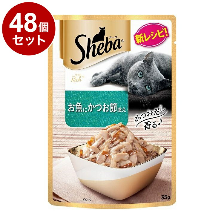 【48個セット】 シーバ リッチ お魚にかつお節添え 35g【送料無料】