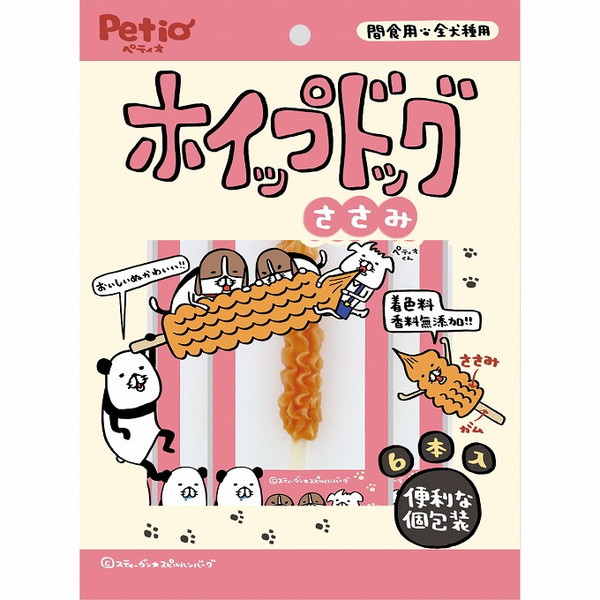 【12個セット】 ペティオ ホイップドッグ ささみ 6本入【送料無料】