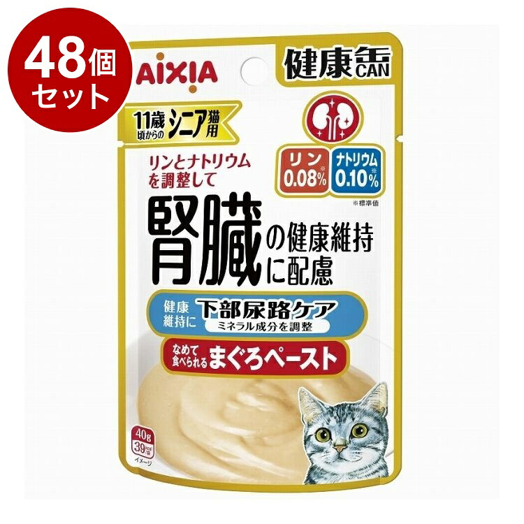 【48個セット】 アイシア 健康缶パウチ シニア猫用 下部尿路ケア 40g【送料無料】