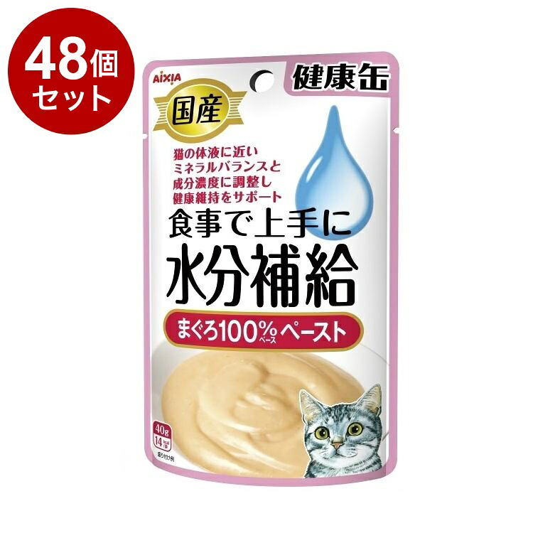 【48個セット】 アイシア 国産 健康缶パウチ 水分補給 まぐろペースト 40g【送料無料】