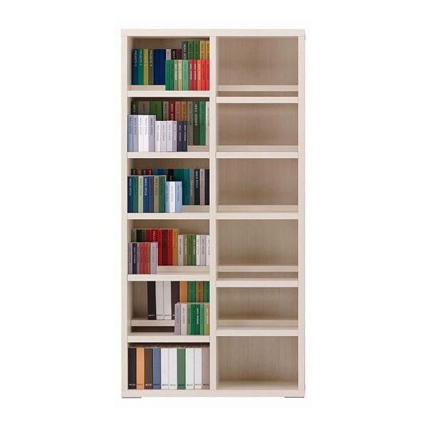 本州・四国は開梱設置無料 フナモコ コミックシェルフ ハイタイプ 【幅90&times;高さ180cm】 ホワイトウッド CBS-90T 日本製(代引不可)【送料無料】｜リコメン堂ホームライフ館
