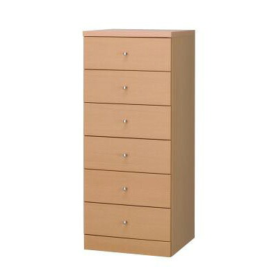 完成品 木製 チェスト 幅44×奥行41×高さ104.5cm 六段 日本製 国産 6段 収納 棚 隙間 収納 整理 ナチュラル シンプル おしゃれ(代引不可)【送料無料】
