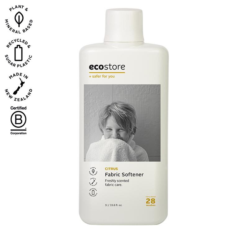 【単品8個セット】 ecostore ファブリックソフナー シトラス 1L エコストア 柔軟剤 洗濯用品 肌にやさしい 天然 植物由来 敏感肌 低刺激【送料無料】