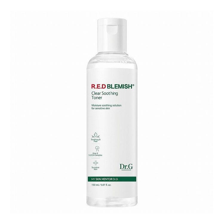 【単品8個セット】 Dr.G R.E.D BLEMISH クリアスージングトナー 韓国コスメ 角質ケア 保湿ケア ふきとり化粧水 シカコンプレックス 植物エキス 保湿 美容成分 角層 うるおい感 拭き取り化粧水【送料無料】|リコメン堂ホームライフ館