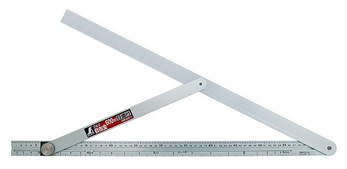 シンワ測定 アルミ自由金 60cm 勾配目盛 筋交付 62571【送料無料】