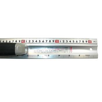 シンワ測定 アルミカッター定規 カット師 60cm 併用目盛 取手付 65098【送料無料】