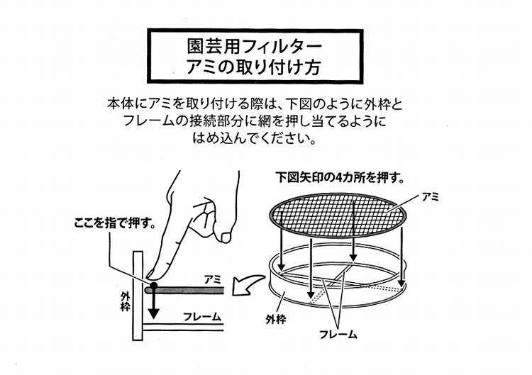 Wiz A フルイ ステンレス園芸フィルター 37cm用替網 細目 最高級