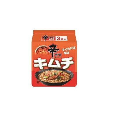農心 辛ラーメン キムチ 袋 120gX3 x12 12個セット(代引不可)【送料無料】