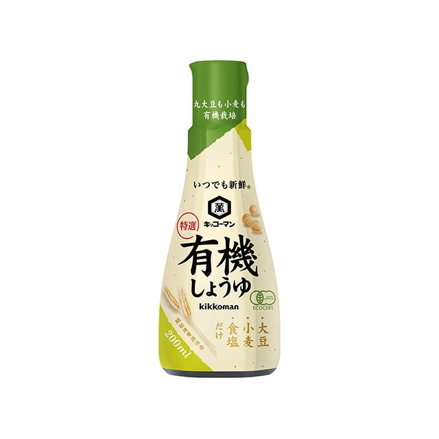 【単品12個セット】 キッコーマン いつでも新鮮特選有機しょうゆ 200ml(代引不可)【送料無料】