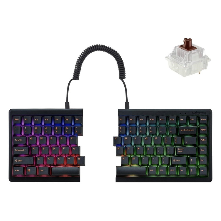 Barocco Mistel MD770 RGB (英語配列/茶軸) 左右分離型 有線式 メカニカルキーボード 【日本正規代理店品】 ML-MD770R-U-BR/BK キーボード【送料無料】|リコメン堂ホームライフ館