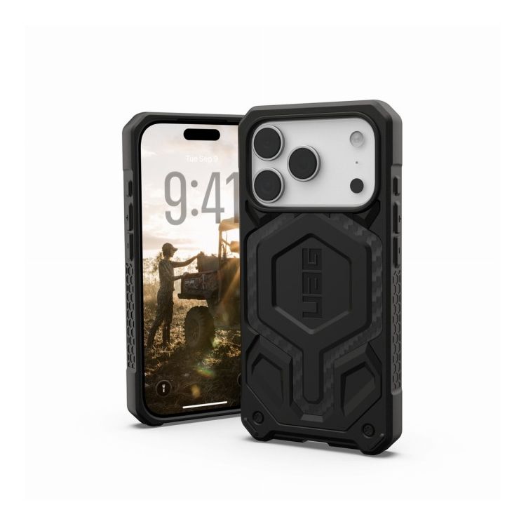URBAN ARMOR GEAR iPhone 17 Pro 2025相応う耐衝撃容れもの MONARCH PRO MAGSAFE / CAP 炭素衣料繊維 UAG-IPH25MA-PMC-CF(代引不可)【貨物輸送無料】
